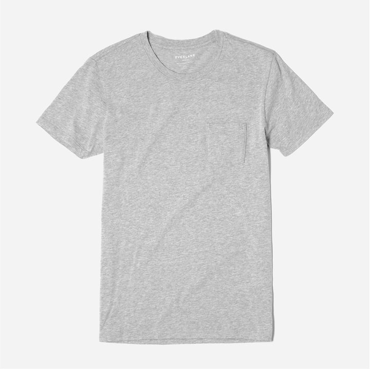 "My warm-weather fashion plan? Buying a bunch of solid tees to pair with patterned bottoms, then spicing them up with little add-ons. Everlane's The Cotton Heather Pocket Tees ($18) are a quality option within my budget, making this option an extremely wise purchase." — SS