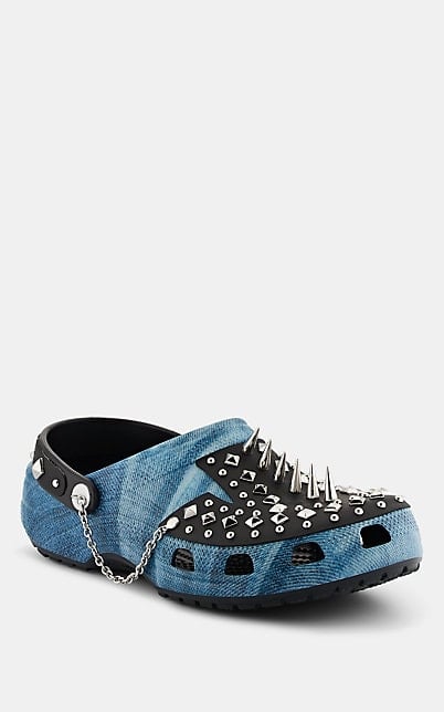 Barneys New York XO Crocs Punk Studded Rubber Clogs