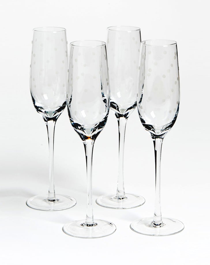 Kate Spade 'larabee Dot' Champagne Flutes (Set Of 4) | What Our Food  Editors Really Want This Christmas | POPSUGAR Food Photo 32
