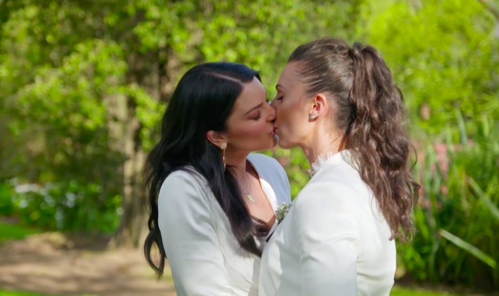 Married At First Sight Amanda and Tash kiss at queer-baiting wedding