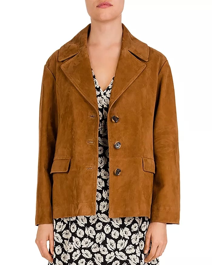 Gerard Darel Nora Suede Three-Button Jacket