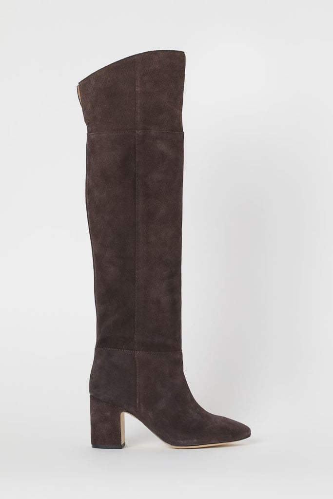 H&M Suede Knee-high Boots