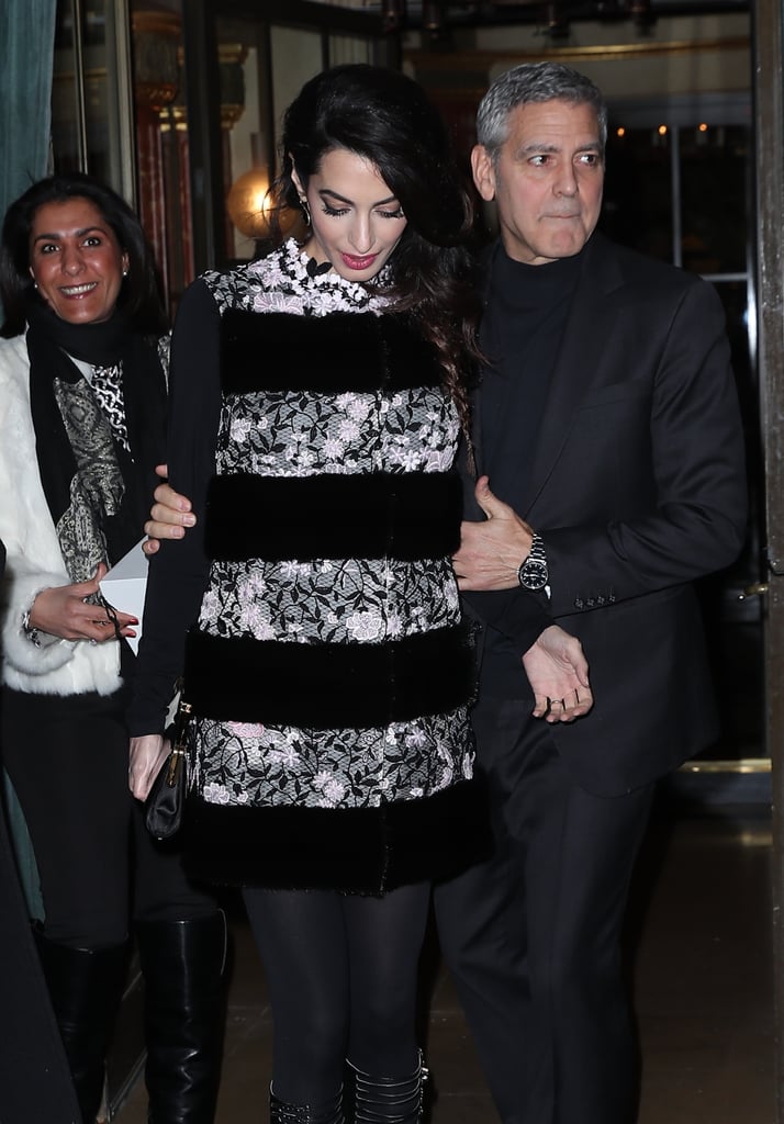 Amal Clooney Giambattista Valli Dress in Paris Feb. 2017