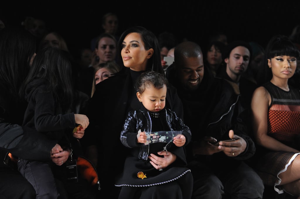 Kim Kardashian and Kanye West With North West at NYFW