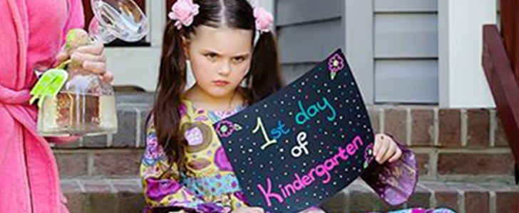 Funny First Day of Kindergarten Picture