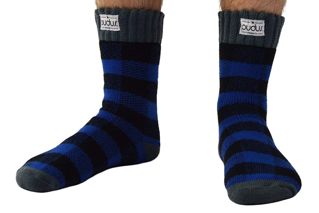 Pudus Adult Short Boot Socks in Lumberjack Blue