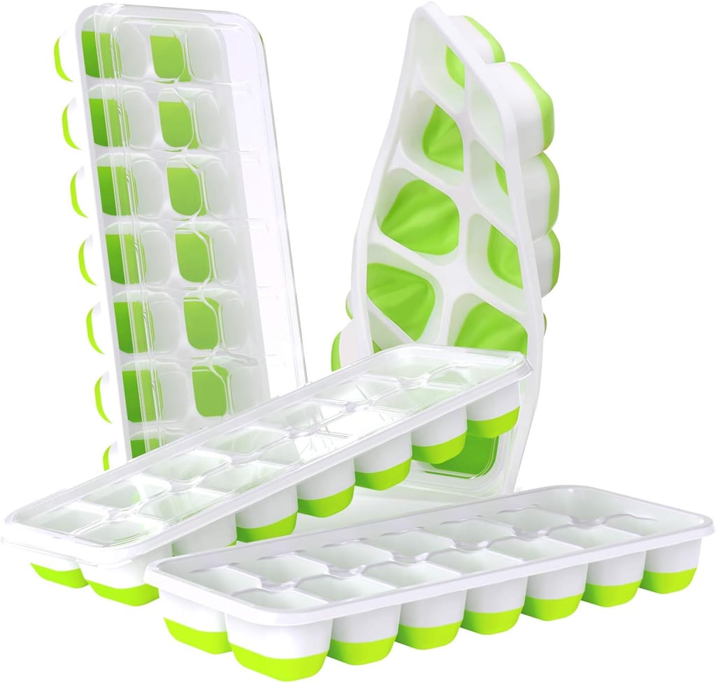 Doqaus Ice Cube Trays 4 Pack, Easy-Release Silicone & Flexible