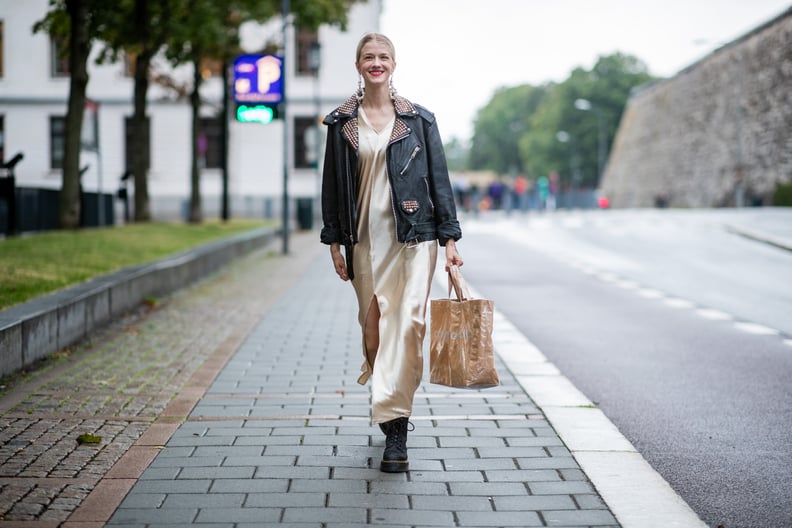 Surprise! Slip a Well-Worn Jacket Over a Slinky Dress