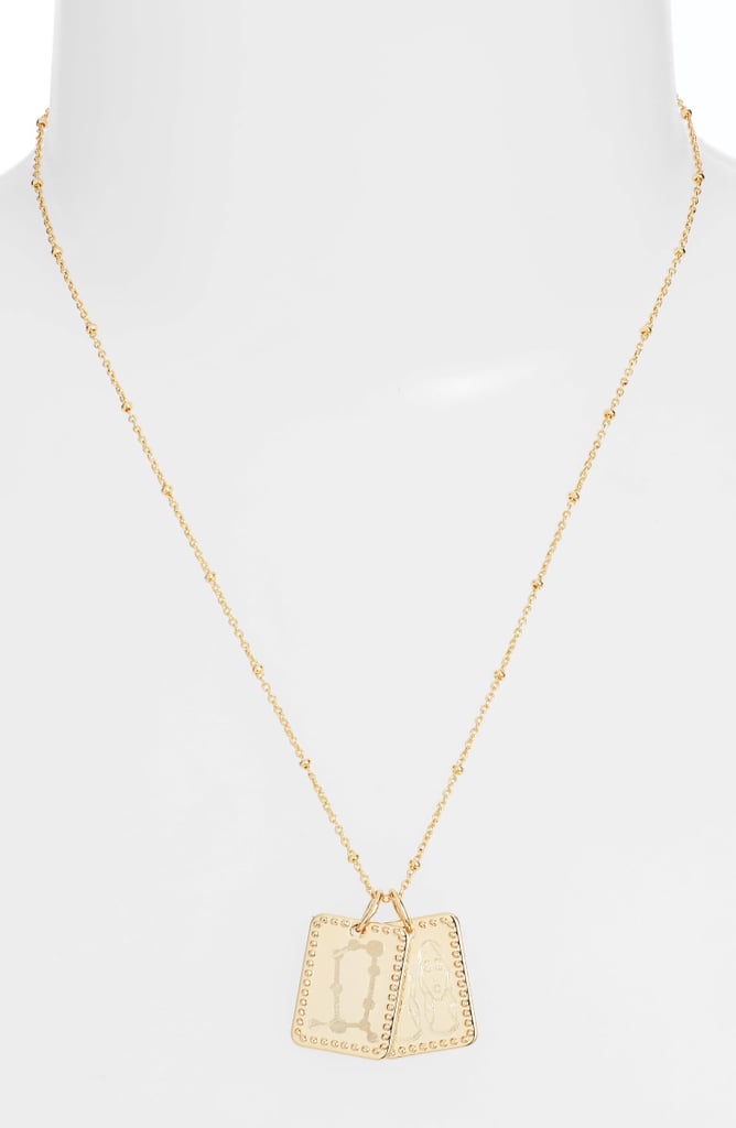 Sterling Forever Zodiac Tag Pendant Necklace