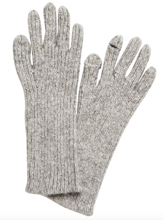 Ribbed Knit Texting Gloves