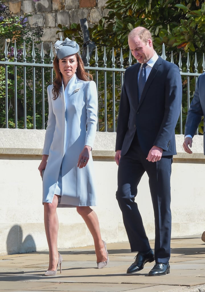 Kate Middleton Blue Coat on Easter 2019