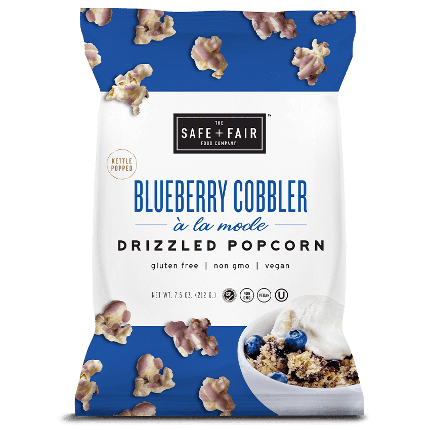Blueberry Cobbler Drizzled Popcorn — 7.5-Ounce Bag