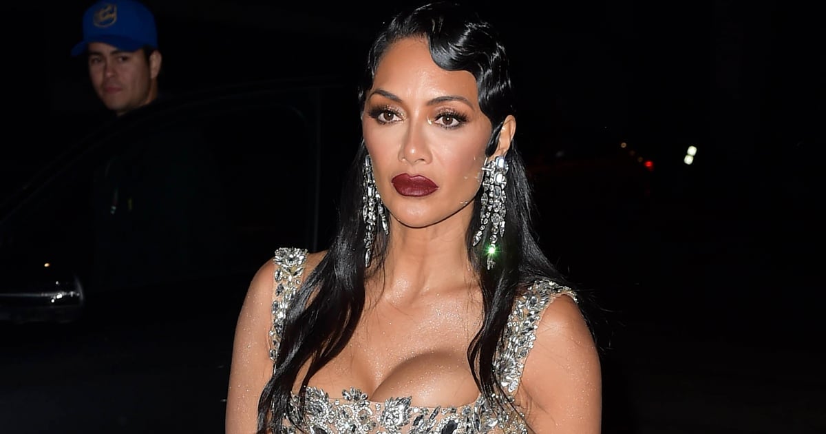 Nicole Scherzinger Steps Out in a Crystal Naked Dress For Dinner in LA