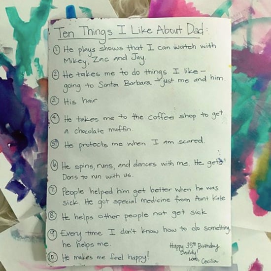 Andrew McMahon Birthday Card From His Daughter