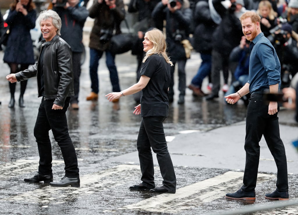 Image result for Prince Harry meets Jon Bon Jovi at Abbey Road Studios