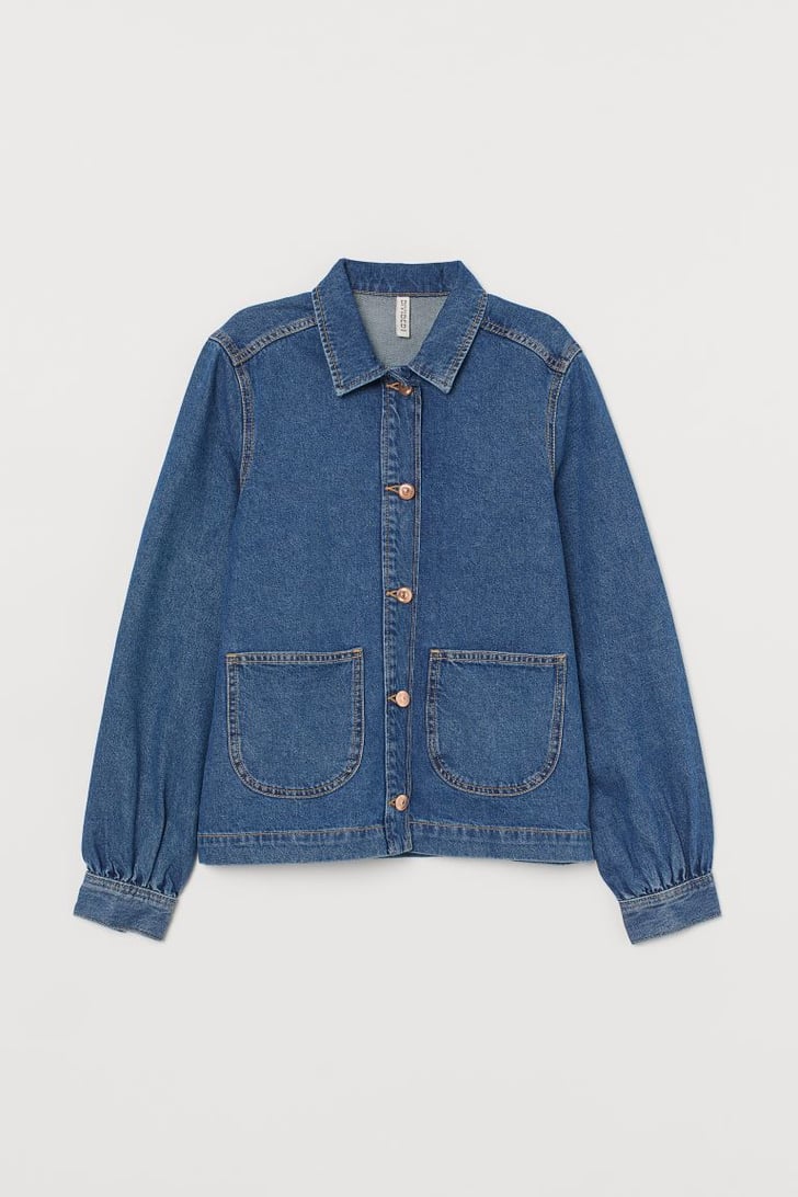 Denim Shirt Jacket The Best H&M Clothes For Women Under 50 POPSUGAR Fashion Photo 5