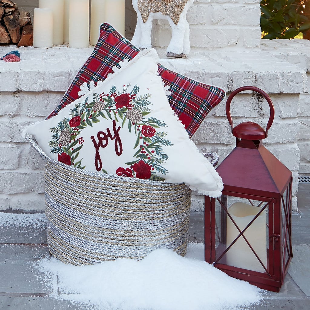 Joy in Wreath Pillow  The Best 2019 Christmas Decor at Pier 1  POPSUGAR Home Photo 54