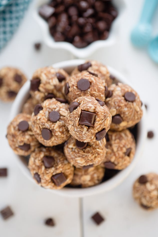 Peanut Butter Chocolate Chip Balls HighProtein AfterSchool Snacks