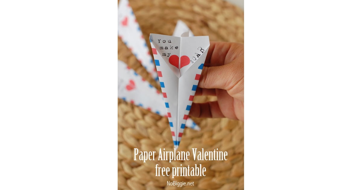 Paper Airplane Valentine s Printable Valentine s Day Free Printable Cards POPSUGAR Smart