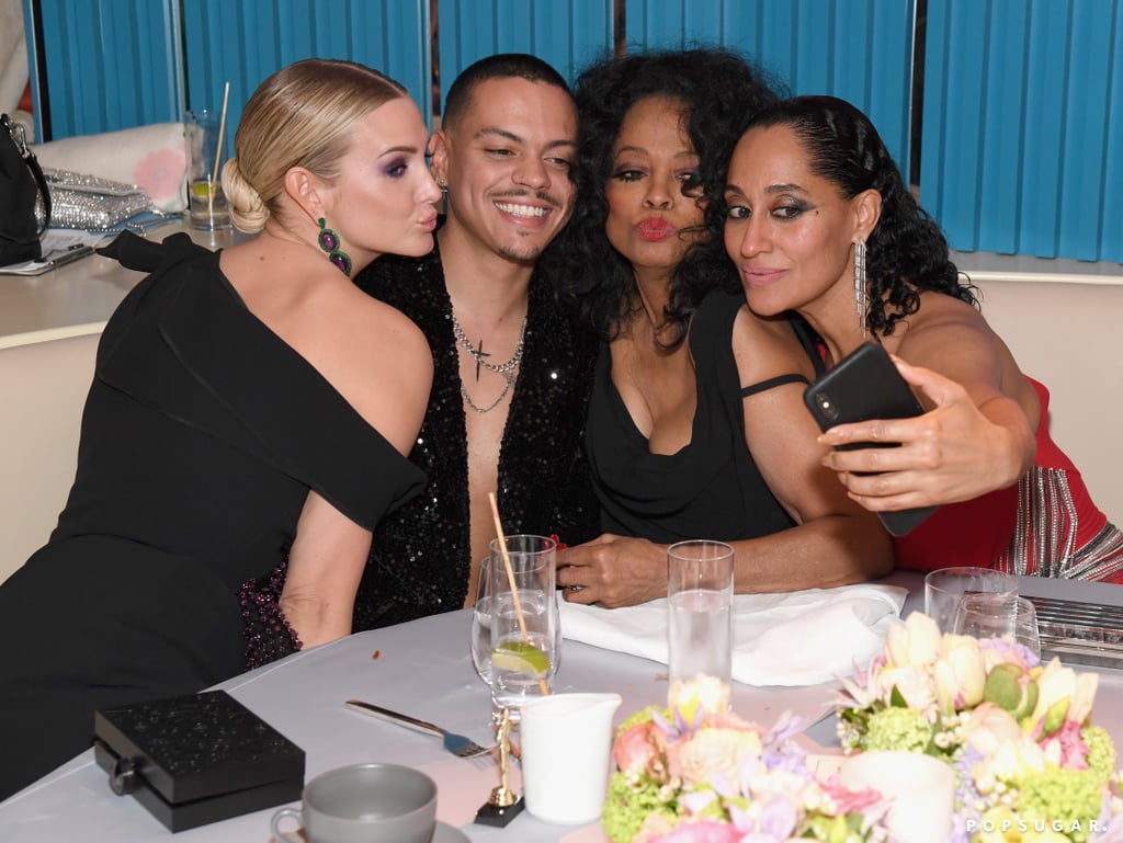 Pictured: Ashlee Simpson, Evan Ross, Diana Ross, and Tracee Ellis Ross