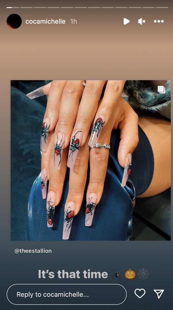 Megan Thee Stallion's Spider Halloween Nails