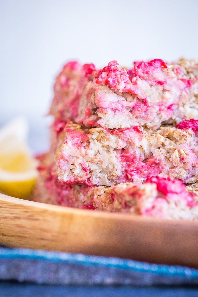 Lemon Raspberry Baked Oatmeal