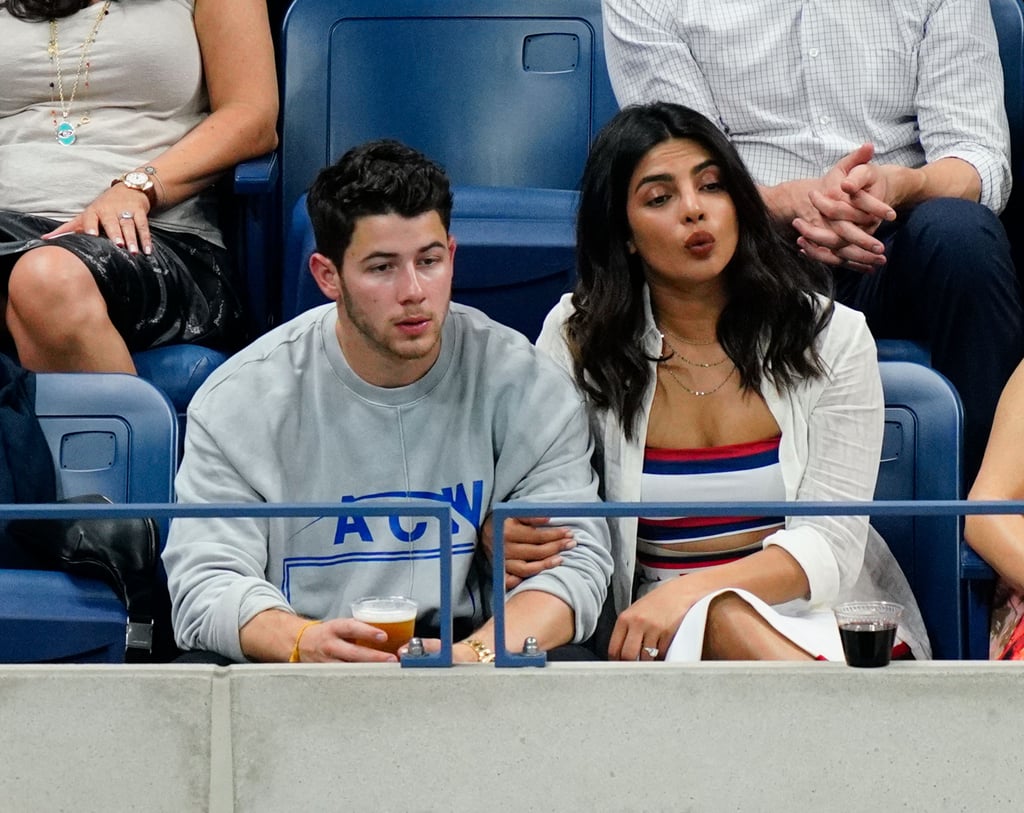 Priyanka Chopra White Dress With Nick Jonas at US Open