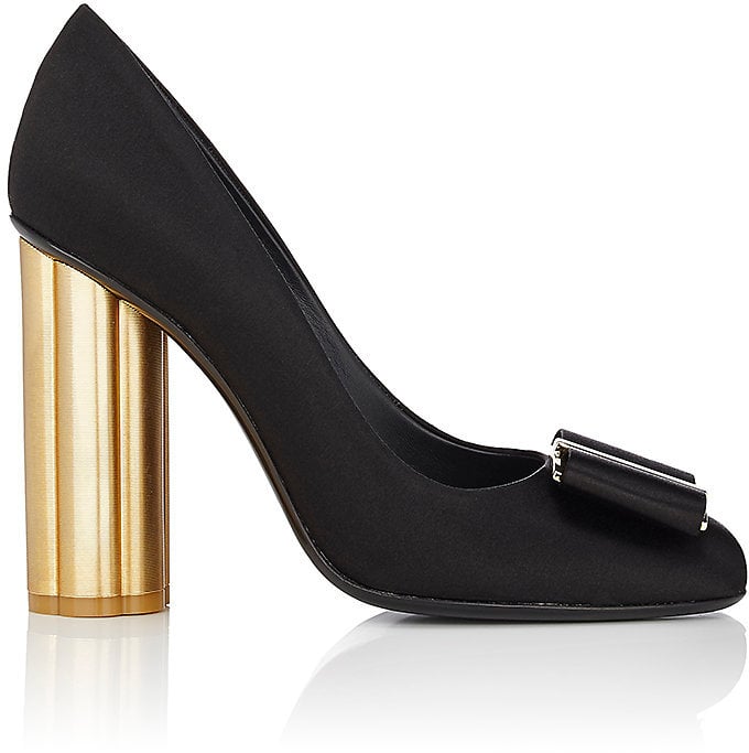 salvatore ferragamo satin pumps