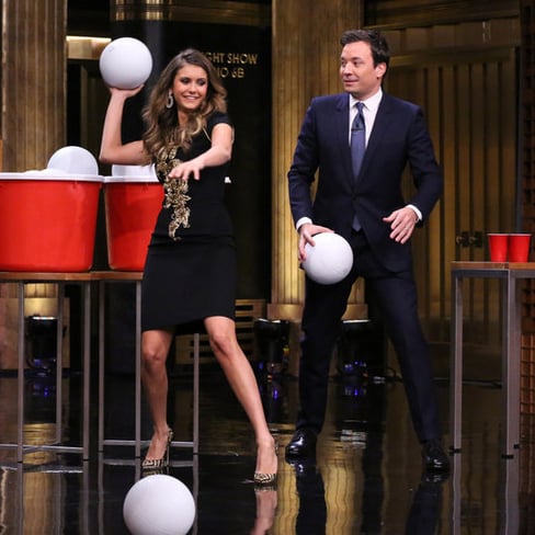 Nina Dobrev on Late Night With Jimmy Fallon 2014