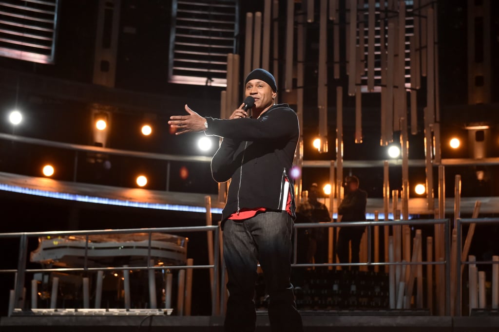 LL Cool J got ready for his hosting gig during Grammys rehearsals.