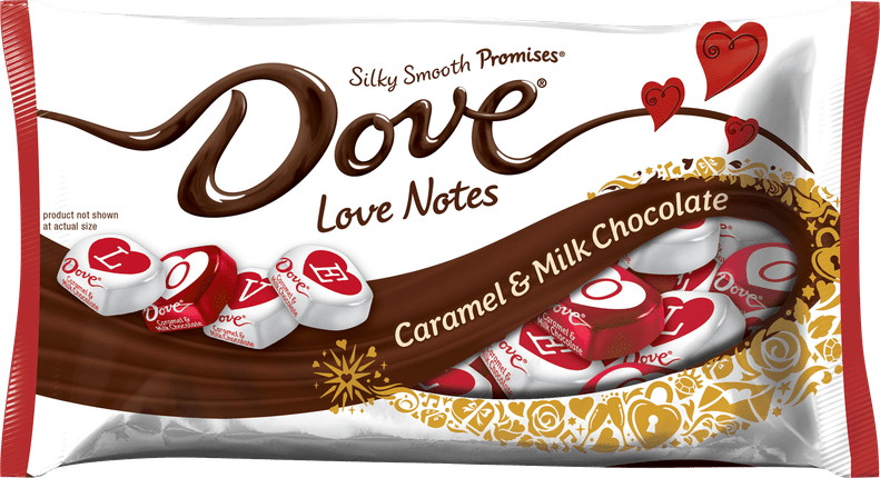 Dove Love Notes in Caramel & Milk Chocolate