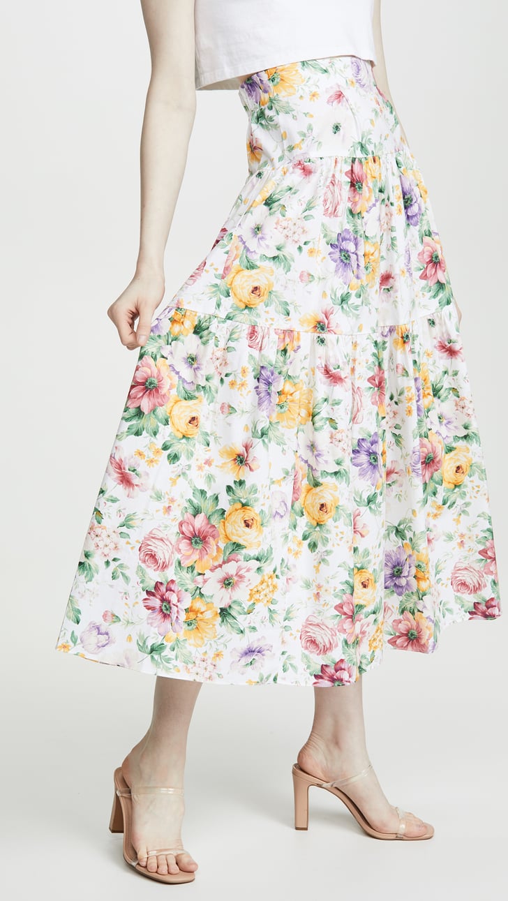 Petersyn rocco floral-print multi on sale tiered a-line midi skirt