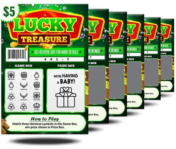Pregnancy Announcement Lottery Scratch-Off Tickets