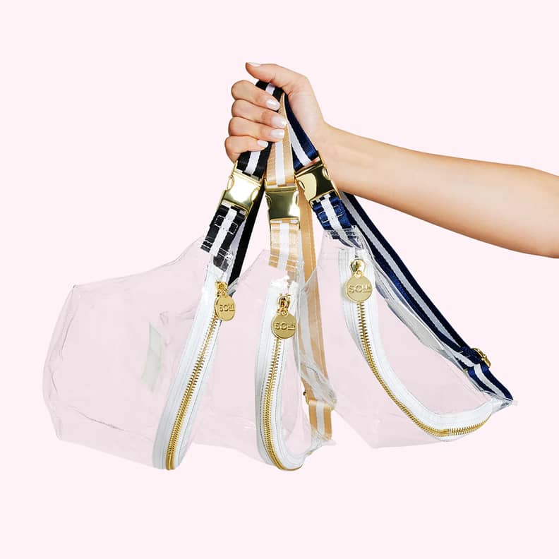 Iridescent clear bag, great for sporting events #lv