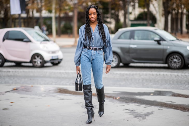 black high waisted baggy jeans