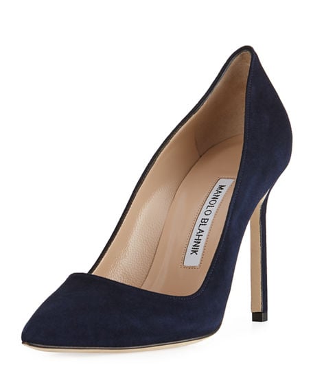 Manolo Blahnik BB 105mm Suede Pumps ($625)