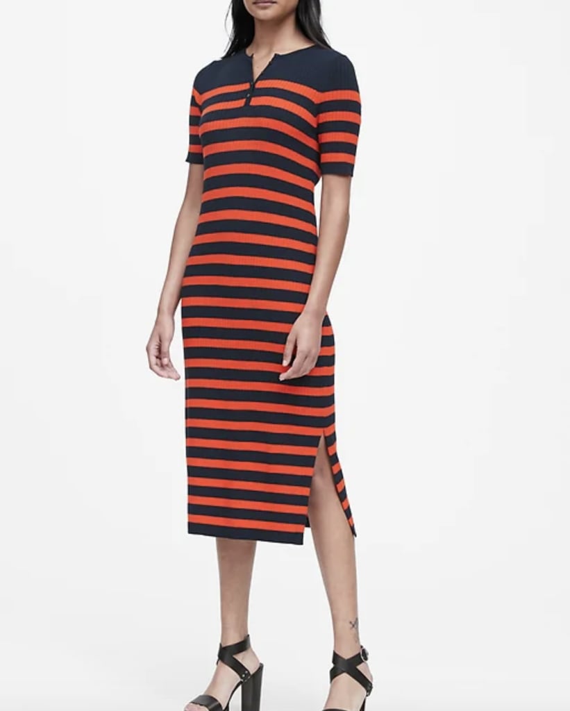 Stripe Henley Knit Dress