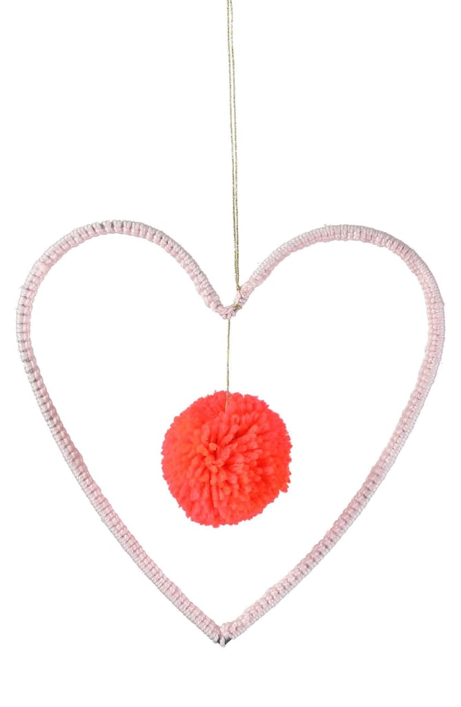 Hanging Heart Pom Wall Art