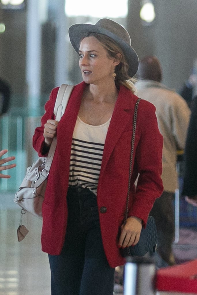 Diane Kruger Wearing Red Blazer