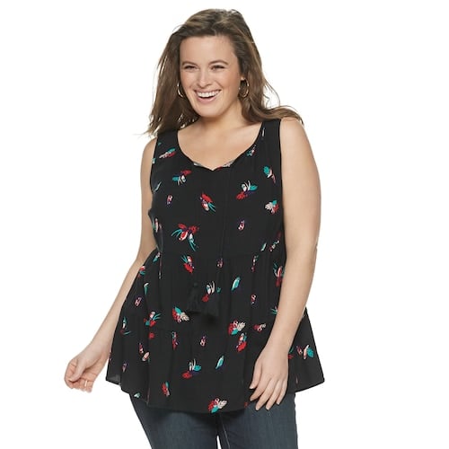 EVRI Plus Size Tiered Tank