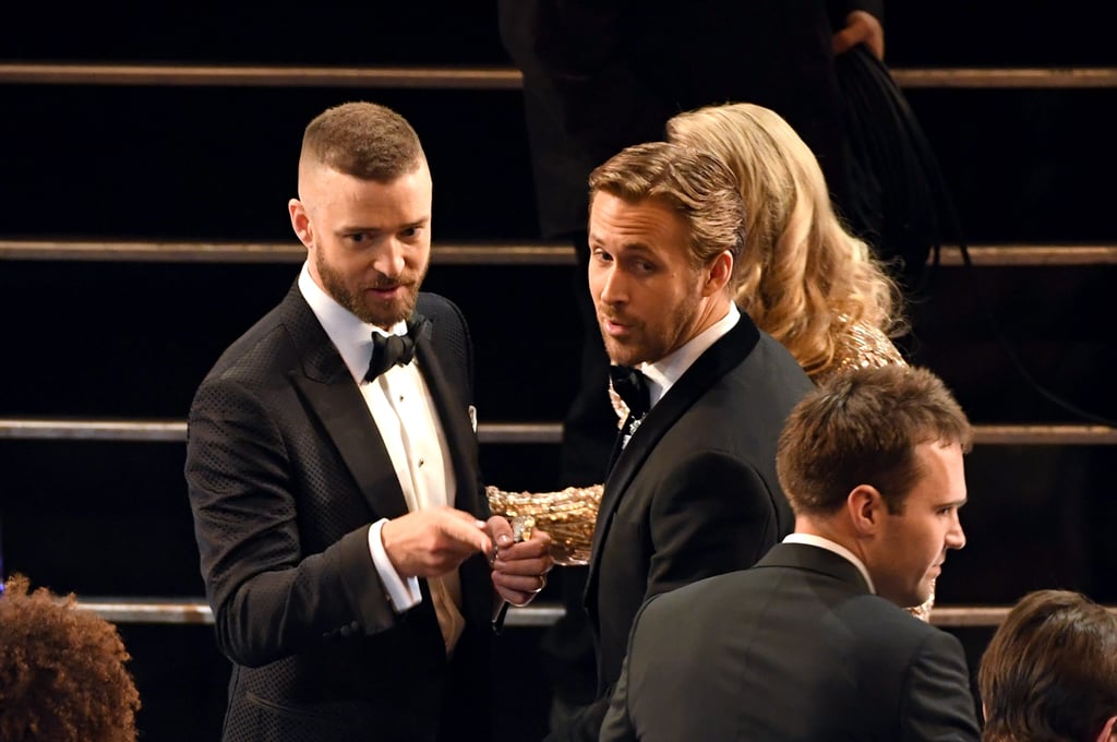 Justin Timberlake and Ryan Gosling at the 2017 Oscars