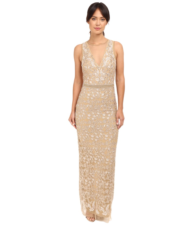 Nicole Miller Embroidered Tulle Gown