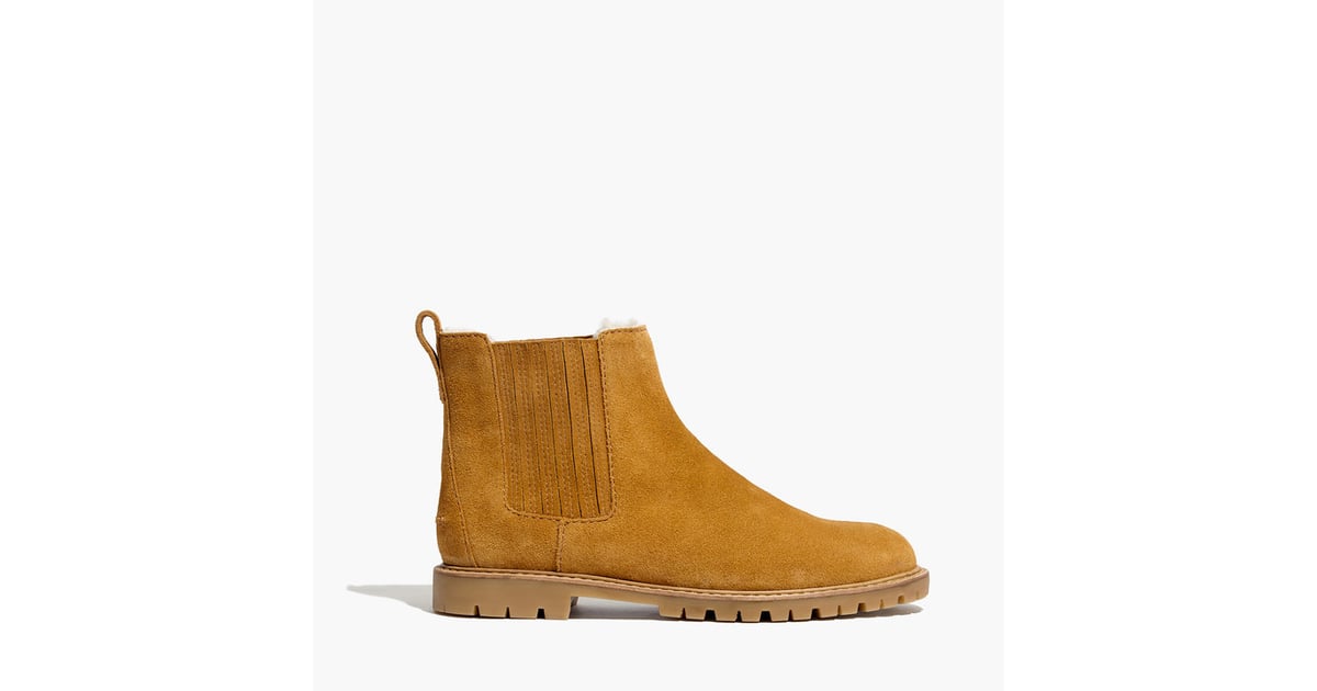 shearling chelsea boot