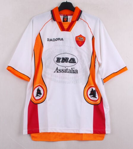 1997 - 98年罗马S / S 10号托蒂联赛球衣