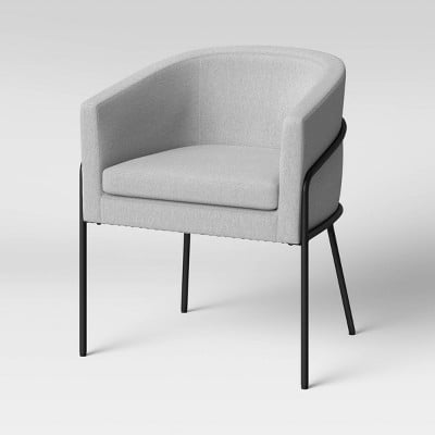 Project 62 Modern Metal Base Barrel Chair