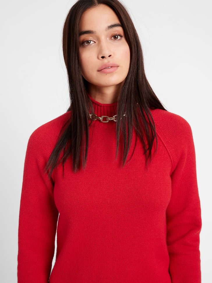 Chunky mock deals neck sweater