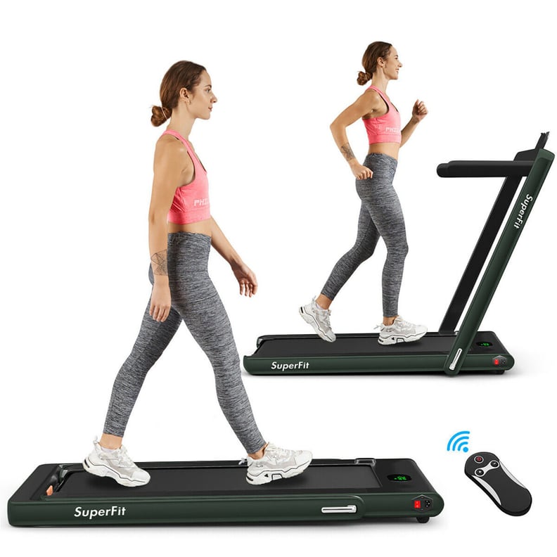 A Compact Treadmill: SuperFit 2-in-1 Folding Treadmill