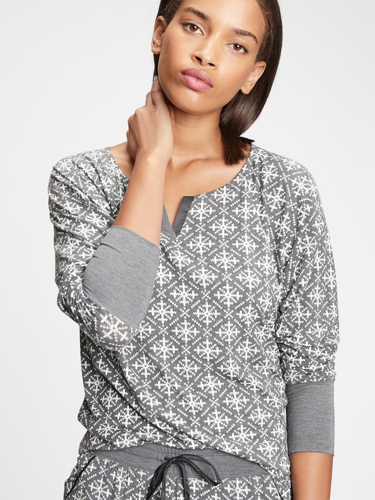 Gap Split-Neck Top in Modal