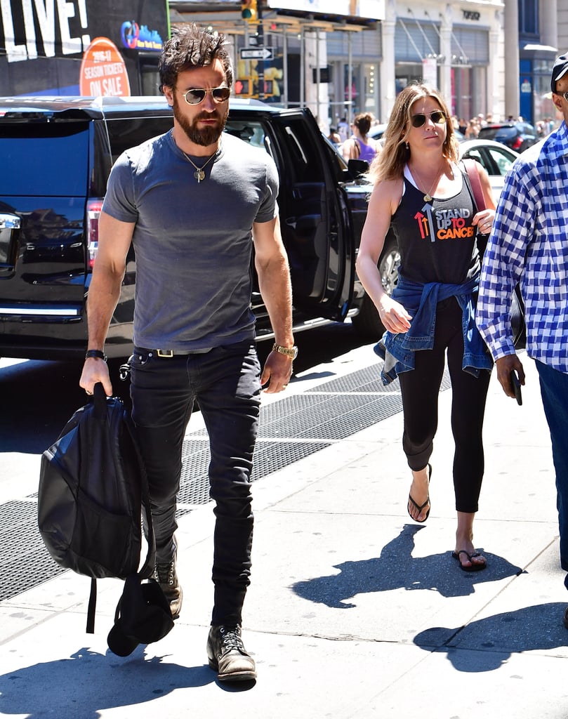 Justin Theroux and Jennifer Aniston in NYC June 2016