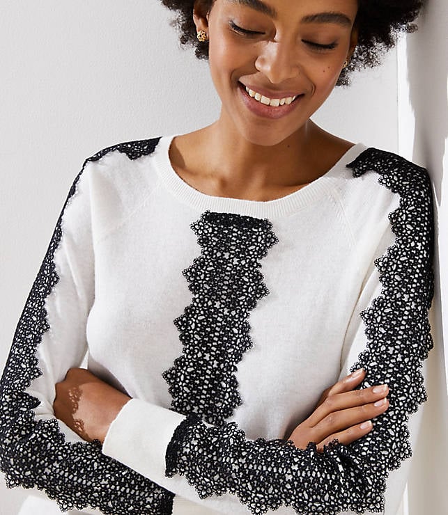 Lace Sleeve Sweater